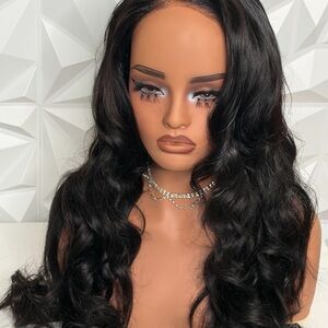 Customized glueless human hair wig